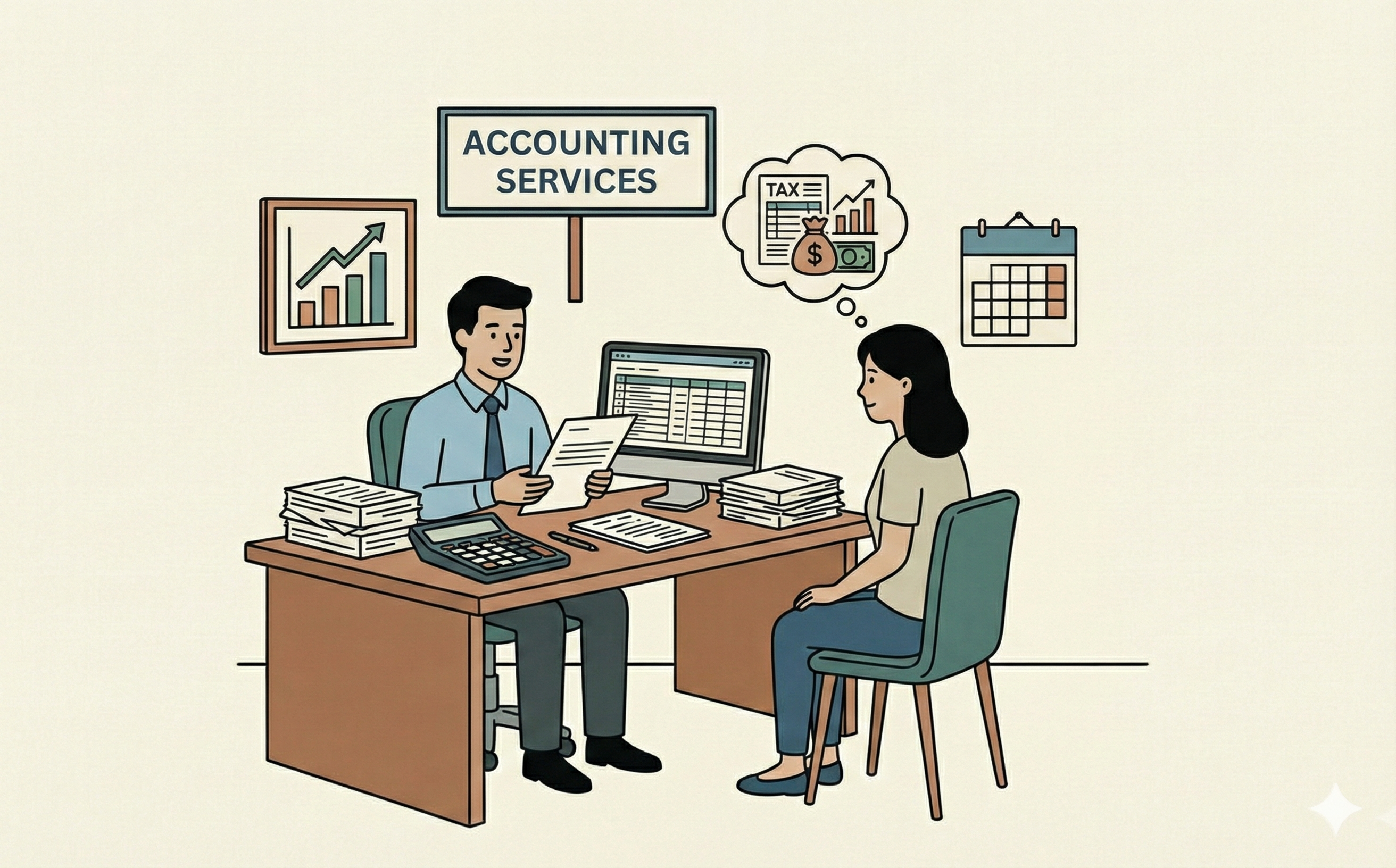 Australian accounting firm office with AI receptionist technology